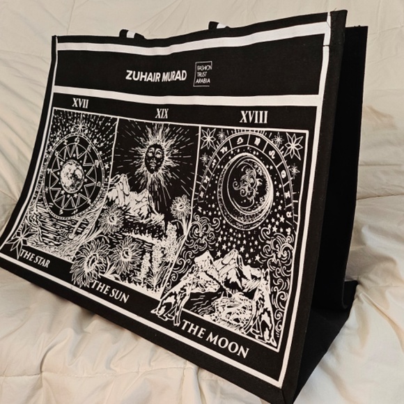 ZUHAIR MURAD designer canvas tote bag-Black - Picture 2 of 9